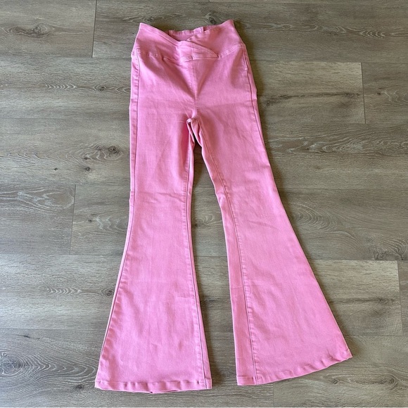New Free People Venice Beach Flare Pink Jeans Sz 26 - Picture 5 of 11